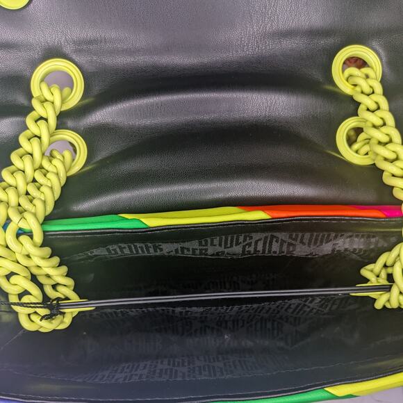KURT GEIGER Brixton Lock Bag in Neon Rainbow New With Tag Retail $325 - Picture 9 of 12